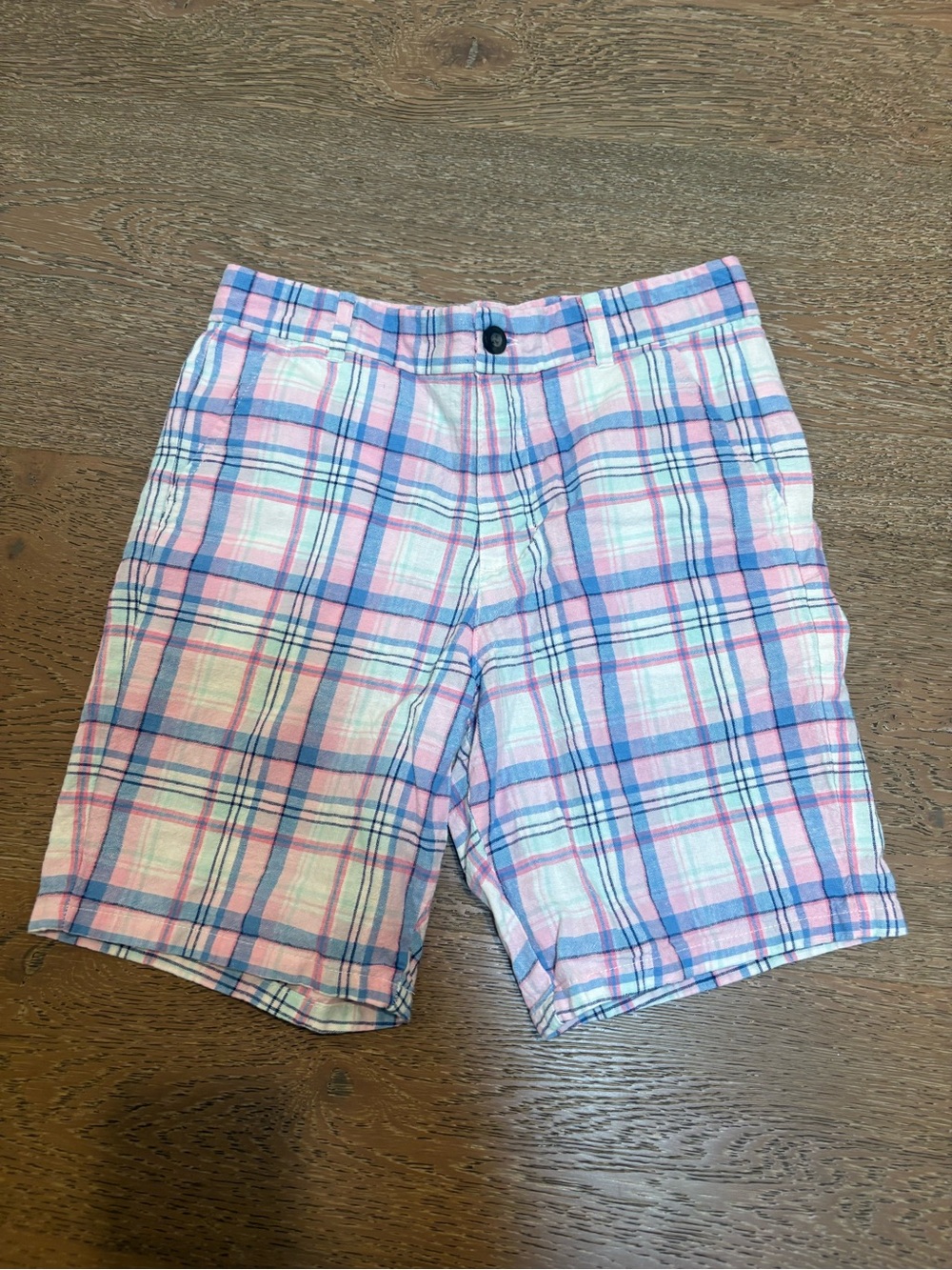 Janie and Jack size 10 Pastel Plaid Flat-Front Shorts